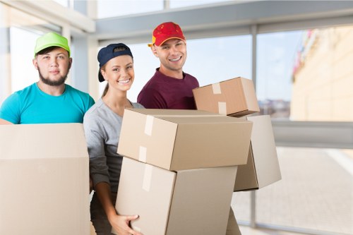 Packed boxes and household items ready for a small move