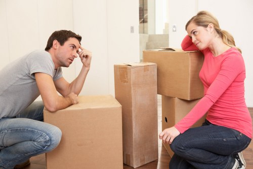 Furniture being carefully moved during an Arkley house relocation